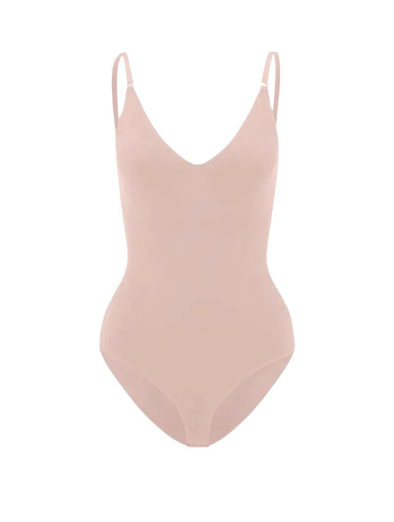 Dimmkof thong bodysuit sculpting shapewear tummy control seamless bodysuits ribbed spandex stretchy body shaper bodysuit