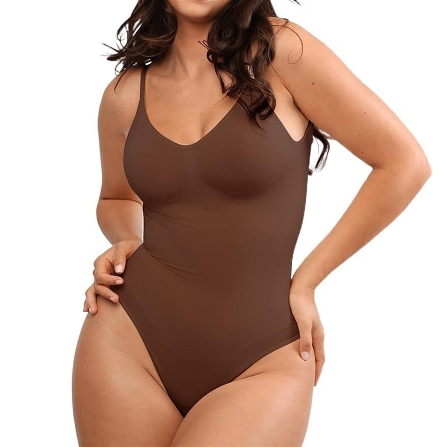 Dimmkof thong bodysuit sculpting shapewear tummy control seamless bodysuits ribbed spandex stretchy body shaper bodysuit
