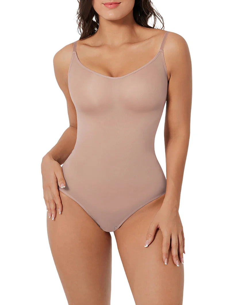 Dimmkof thong bodysuit sculpting shapewear tummy control seamless bodysuits ribbed spandex stretchy body shaper bodysuit